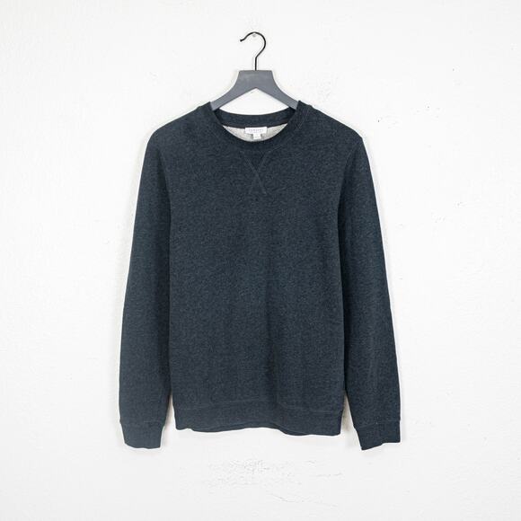 Sunspel Loopback Sweatshirt crewneck 100% cotton dark gray size Small